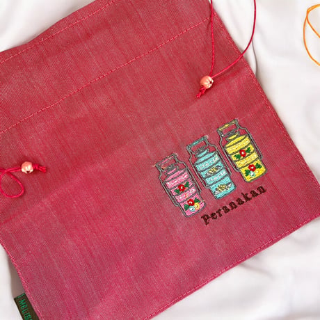 【ティンカット柄】プラナカン刺繍巾着