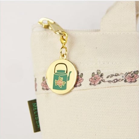 【スプーン柄】プラナカン刺繍リボン付きミニトート