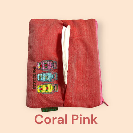 【ティンカット柄】プラナカン刺繍ミニティッシュポーチ