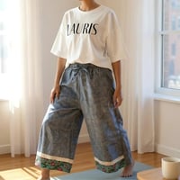 【ガウチョパンツ】ライトブルー