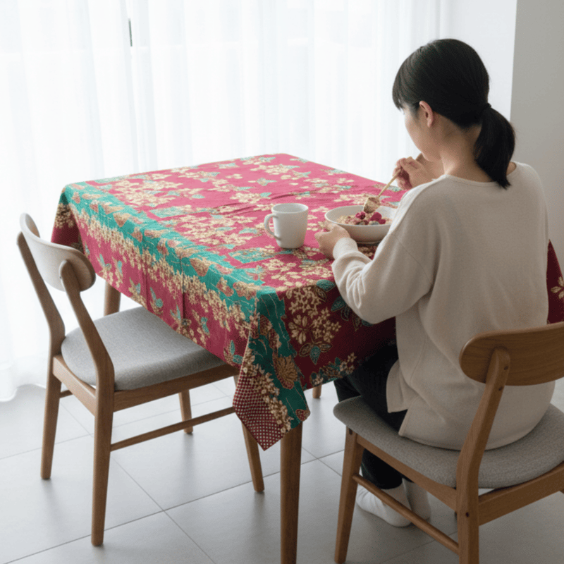 バティックテーブルクロス】ピンク | メリッサ雑貨