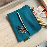 【ティーポット柄】プラナカン刺繍ミニティッシュポーチ