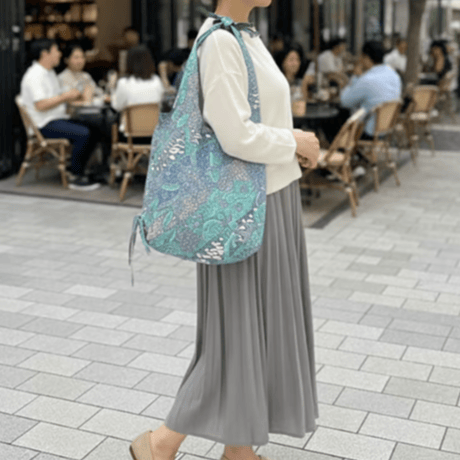 【グリーン】バティックエコバッグ