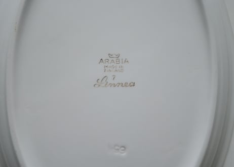 アラビア フィンランド リンネア オーバルプレート ４枚セット ARABIA FINLAND Linnea Oval plate