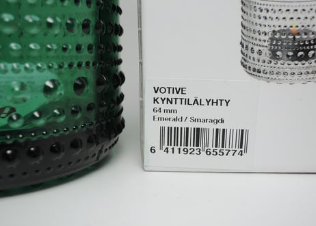【廃盤】 エメラルド カステヘルミ キャンドルホルダー イッタラ iittala kastehelmi Emerald