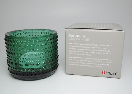 【廃盤】 エメラルド カステヘルミ キャンドルホルダー イッタラ iittala kastehelmi Emerald