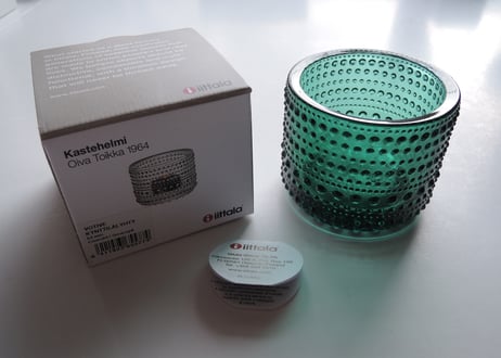 【廃盤】 エメラルド カステヘルミ キャンドルホルダー イッタラ iittala kastehelmi Emerald