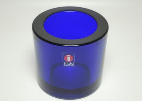 【旧ロゴ】 コバルトブルー キビ イッタラ キャンドルホルダー iittala kivi cobalt blue
