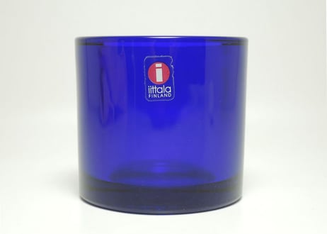 【旧ロゴ】 コバルトブルー キビ イッタラ キャンドルホルダー iittala kivi cobalt blue