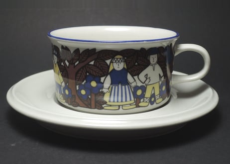 【ヴィンテージ】 アラビア カレワラ  ティーカップ＆ソーサー  カレヴァラ　ARABIA FINLAND KALEVALA TEE CUP & SAUCER  (2)