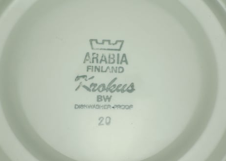 【ビンテージ】 アラビア クロッカス ティーカップ（L）ARABIA KROKUS C&S BW