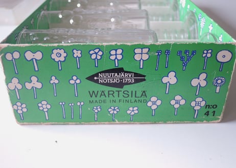 【ヴィンテージ】 フローラ 脚付き タンブラー ワイングラス オイバ トイッカ Oiva Toikka FLORA