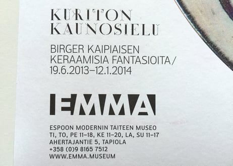 ビルガー・カイピアイネン 展覧会 ポスター Birger Kaipiainen Paratiisi パラティッシ