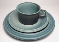 【ビンテージ】 アラビア ブルー ルスカ デミタス トリオ ARABIA RUSKA BLUE c&s plate ブルールスカ プレート