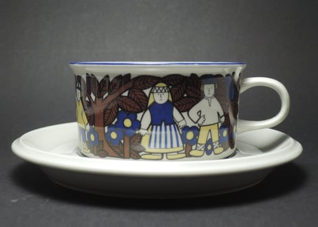 【ヴィンテージ】 アラビア カレワラ  ティーカップ＆ソーサー  カレヴァラ　ARABIA FINLAND KALEVALA TEE CUP & SAUCER  (2)