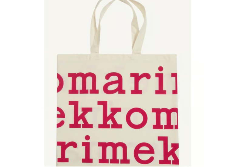 【新品】[marimekko]ノベルティトートバッグ 桜ピンク 最終価格！新品マリメッコトートバッグノベルティ桜ピンク