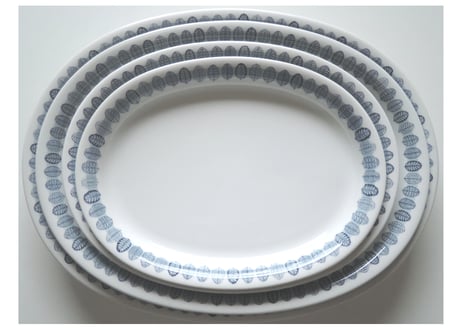 アラビア フィンランド リンネア オーバルプレート ４枚セット ARABIA FINLAND Linnea Oval plate