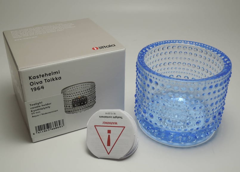 廃盤】 アクア カステヘルミ キャンドルホルダー イッタラ iittala