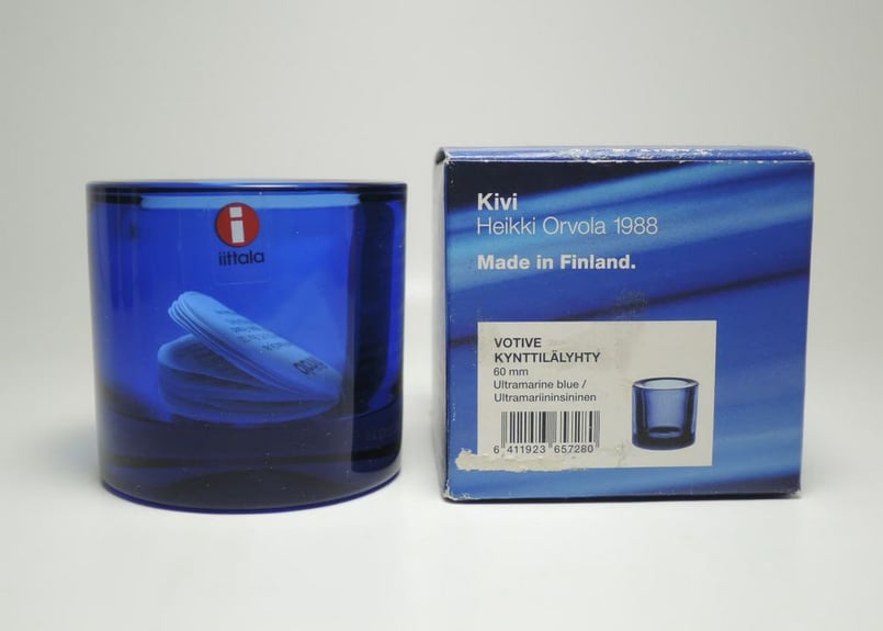 ウルトラマリンブルー キビ イッタラ キャンドルホルダー iittala kivi