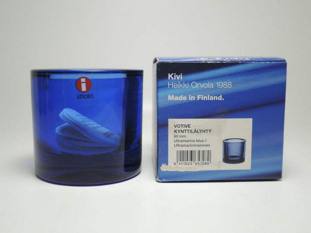 ウルトラマリンブルー キビ イッタラ キャンドルホルダー iittala kivi