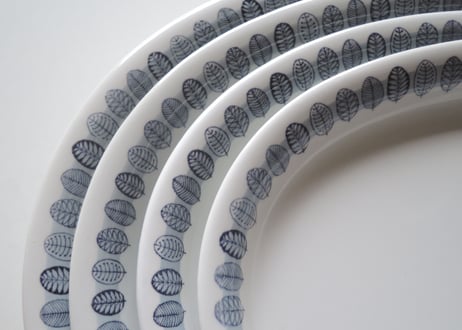 アラビア フィンランド リンネア オーバルプレート ４枚セット ARABIA FINLAND Linnea Oval plate