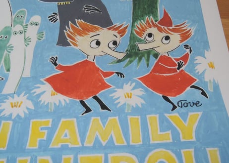 ムーミン トーベヤンソン ポスター MOOMIN POSTER TOVE JANSSON Finn Family Moomintroll 50×70cm