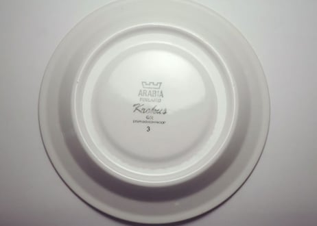 【ビンテージ】 アラビア クロッカス グレーライン ティーカップアンドソーサー（L） ARABIA KROKUS C&S GR