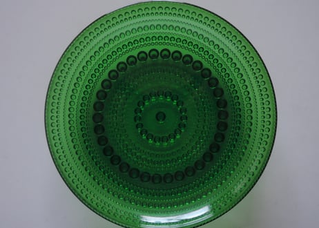 【ビンテージ】 グリーン 17cm プレート イッタラ カステヘルミ iittala kastehelmi