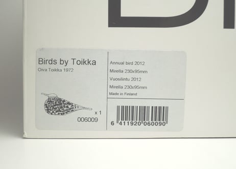 IITTALA BIRDS BY OIVA TOIKKA  Mirella Anual bird 2012  イッタラ アニュアルバード 箱付き フィンランド