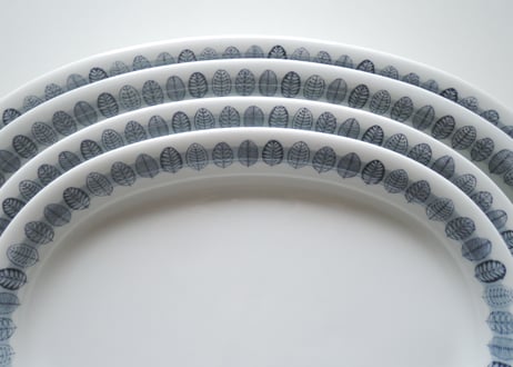 アラビア フィンランド リンネア オーバルプレート ４枚セット ARABIA FINLAND Linnea Oval plate