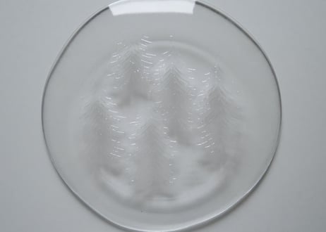 イッタラ クーシ 23cm プレート ヴィンテージ もみの木 フィンランド 北欧 食器 24cm ガラス プレート ヴィンテージ iittala kuusi (1)