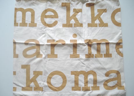 マリメッコ ロゴ バッグ ノベルティ ロゴバッグ ファブリック トートバッグ ゴールド marimekko