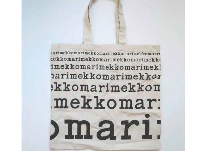 マリメッコ　トートバッグ　ノベルティ　マリデニム marimekko - マリメッコ ノベルティ ファブリックバッグ マリデニム