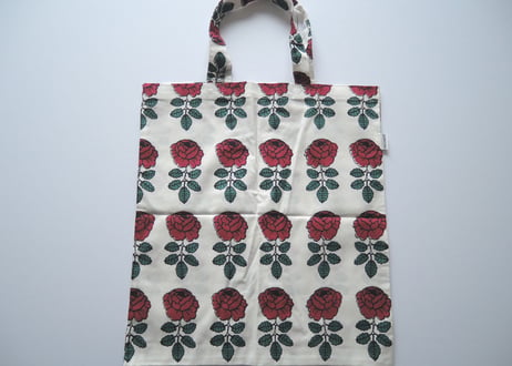 マリメッコ ヴィヒキルース ワインレッド トートバッグ ファブリックバッグ Vihkiruusu tote eco bag