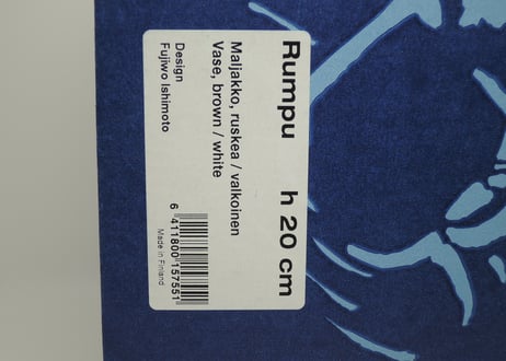 Fujiwo Ishimoto 石本藤雄 花器 フラワーベース Rumpu ARABIA FINLAND PRO ARTE Art department