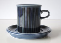 アラビア コスモス ブルー コーヒーカップ＆ソーサー 青 ARABIA KOSMOS COFFEE C&S