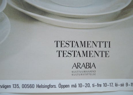 カイ・フランク ポスター POSTER KAJ FRANCK TESTAMENTTI 59×41cm