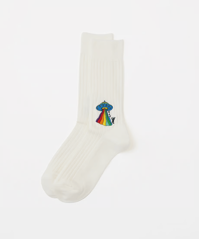 大きめ刺繍ソックス｜UFO柄 | TAICHI ONLINE SHOP