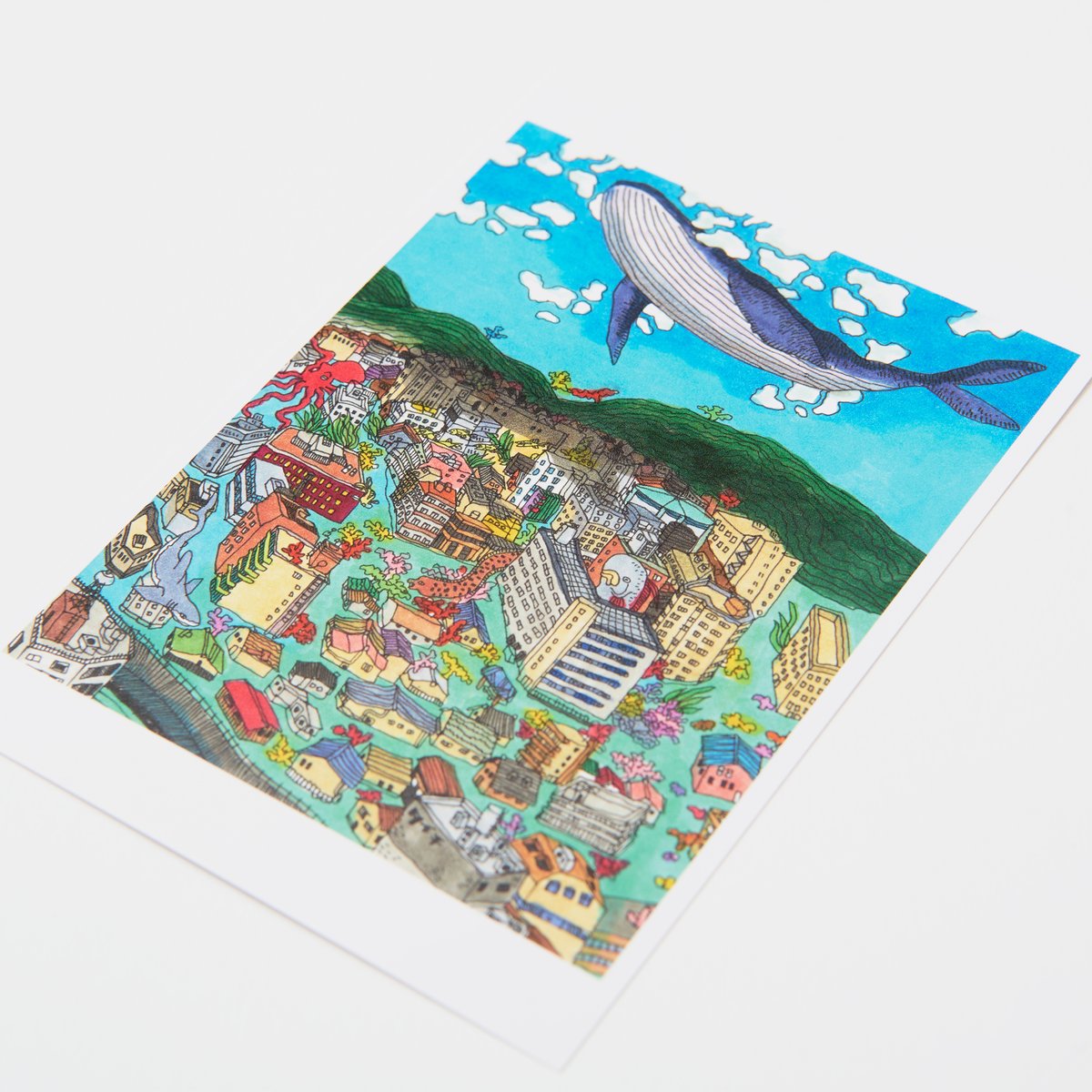 ポストカード｜空飛ぶクジラ | TAICHI ONLINE SHOP
