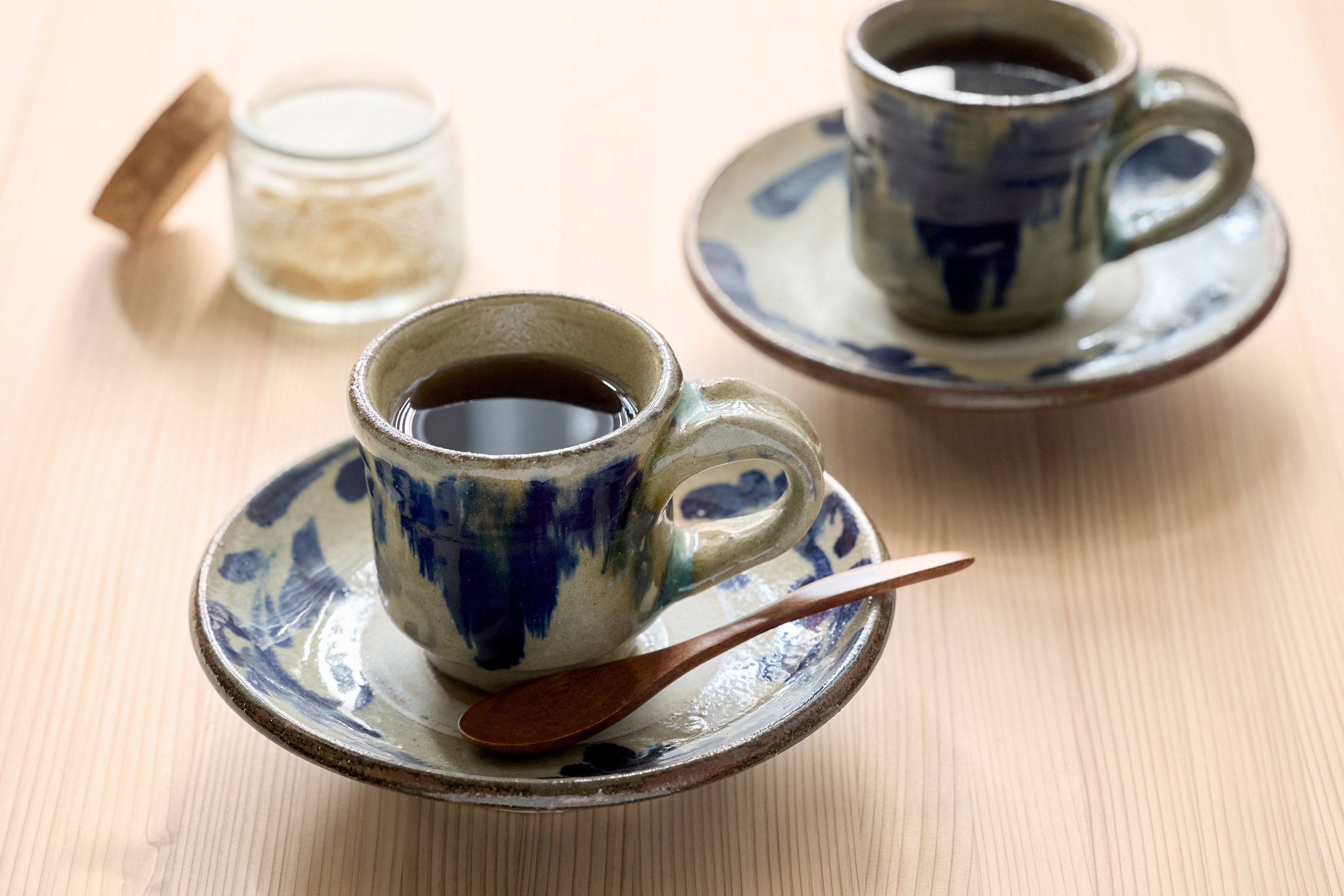 やちむん★コーヒーカップ＆ソーサー6客セット★松田共司★読谷山焼北窯★沖縄焼き物 original