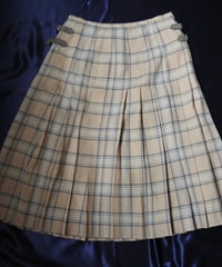 courreges Gingham check Serious pleatsskirt🐻