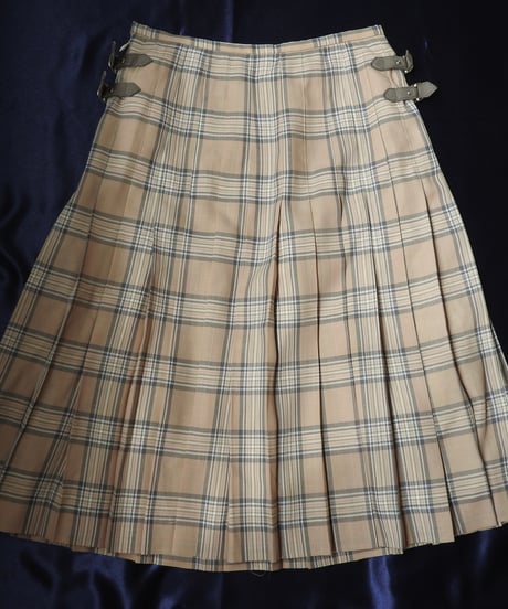 courreges Gingham check Serious pleatsskirt🐻