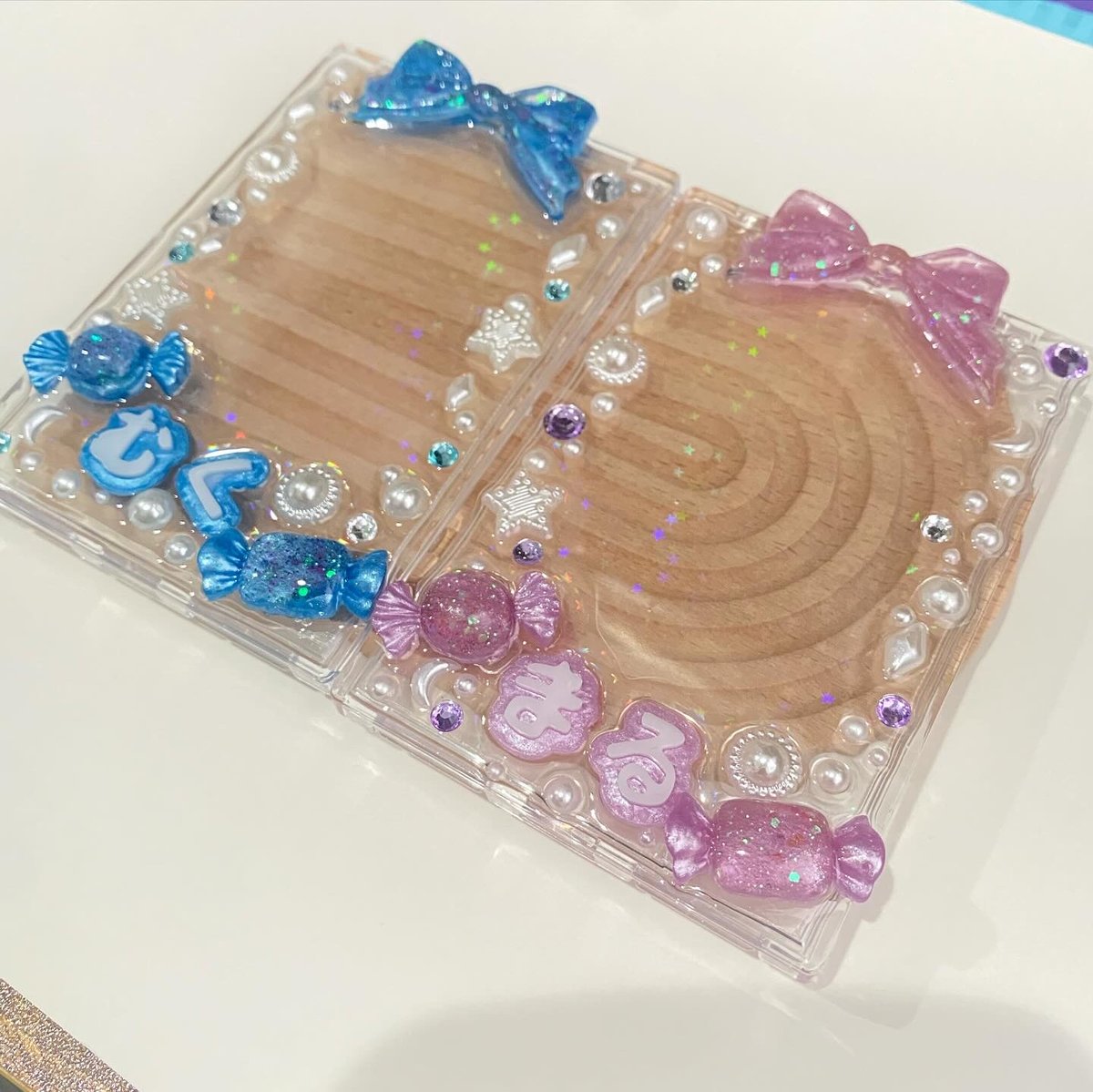 【オーダー】950円〜︴トレカデコケース...推し活用 3Dデコトレカケース🫧 ダイヤモンドデザイン💎✧₊ お名前部分は