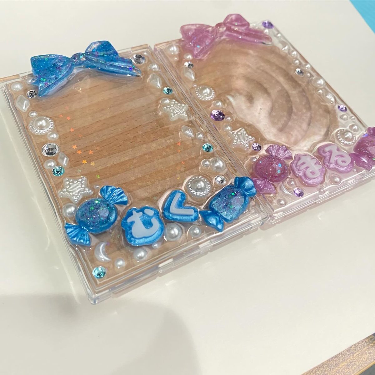 【オーダー】950円〜︴トレカデコケース...推し活用 3Dデコトレカケース🫧 ダイヤモンドデザイン💎✧₊ お名前部分は