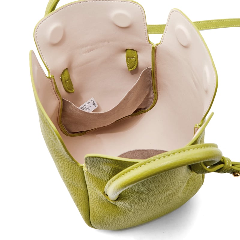 Selena Ruched Hobo Handle Crossbody Bag - Lime