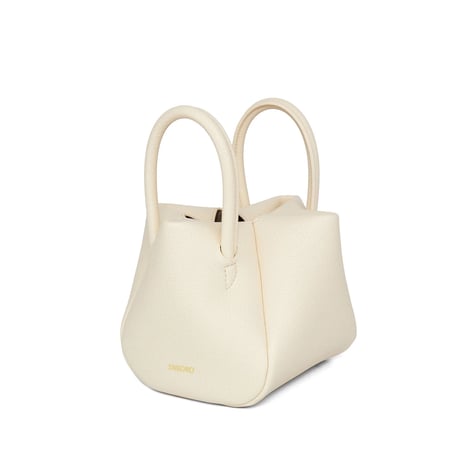Selena Ruched Hobo Handle Crossbody Bag - Ivory