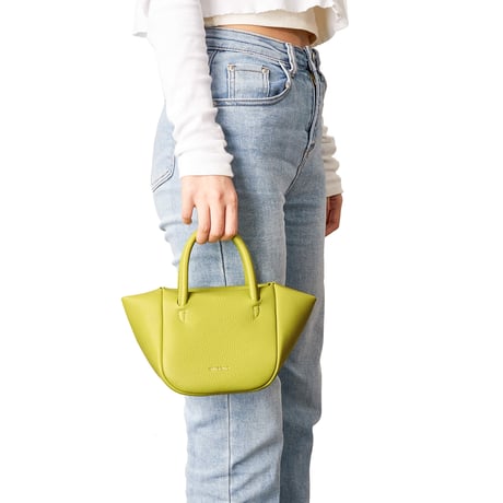 Selena Ruched Hobo Handle  Crossbody Bag - Lime Green