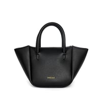 Selena Ruched Hobo Handle  Crossbody Bag - Black