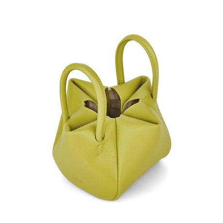 Selena Ruched Hobo Handle  Crossbody Bag - Lime Green