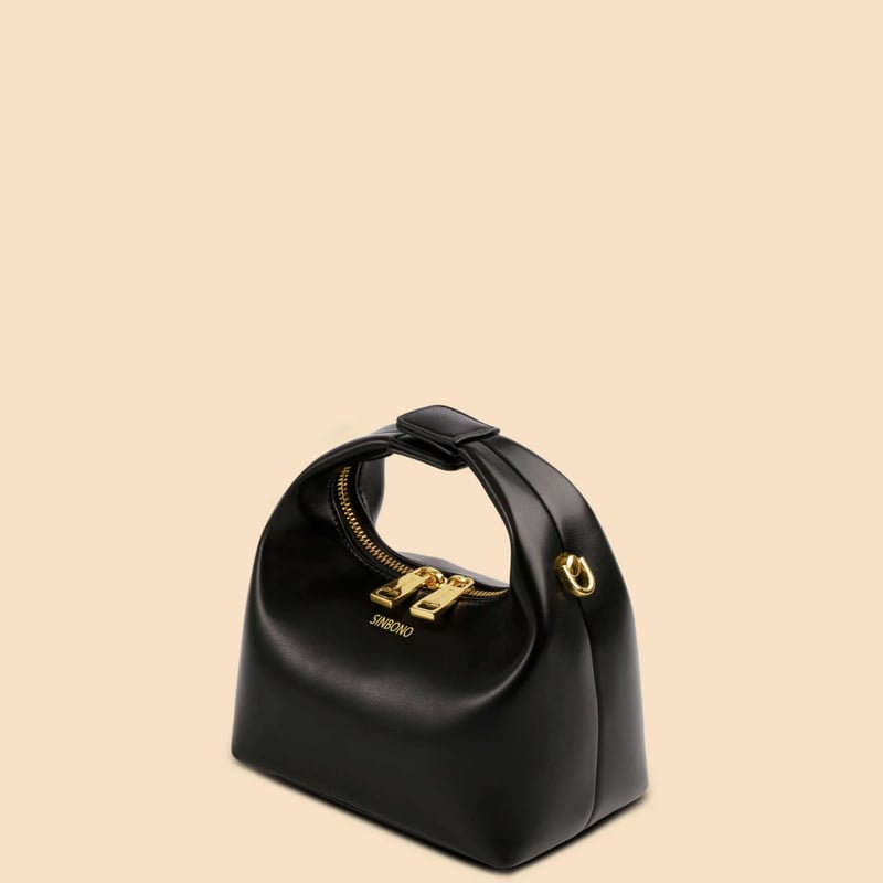 Vienna Top Handle Crossbody Bag - Black | SINBONO